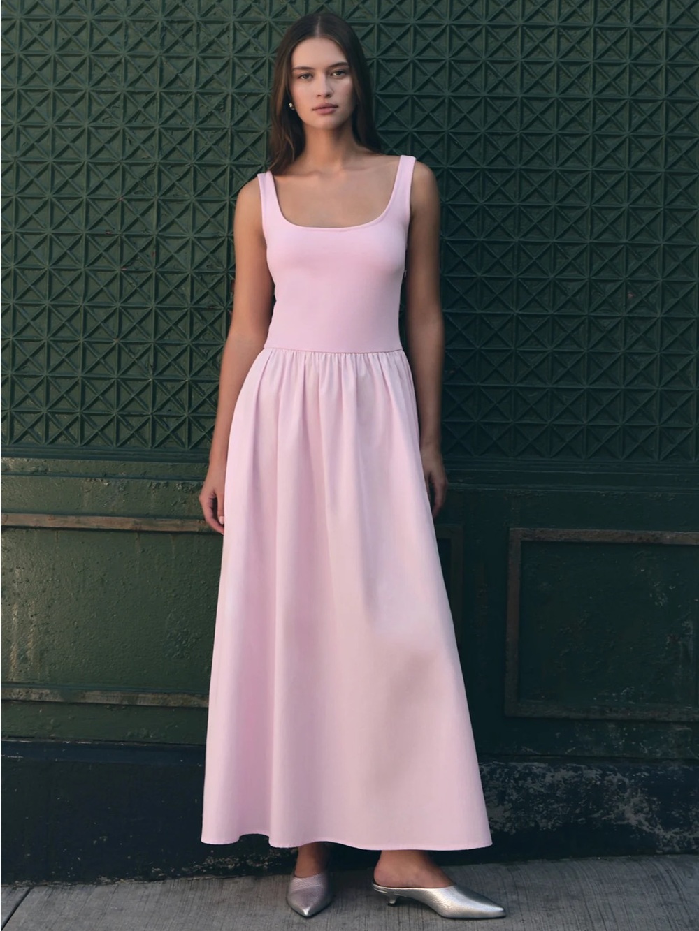 Marcella NYC’s Scoop Neck Pink Maxi Dress sold out in the website